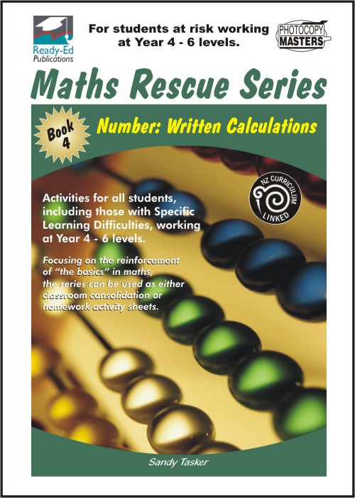 Product picture Maths Rescue    Bk 4 Number: Written Calculations  (NZ Version)
